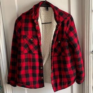 Plaid Sherpa like jacket